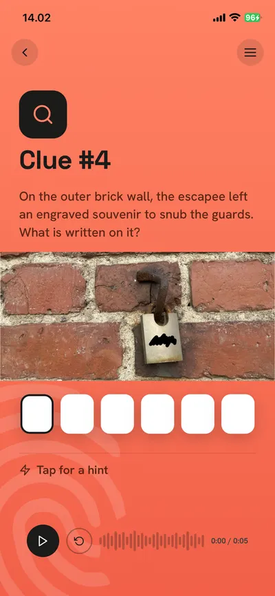 A clue to solve before the story continues
